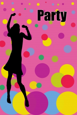 Plakat, bunt, Frau tanzt